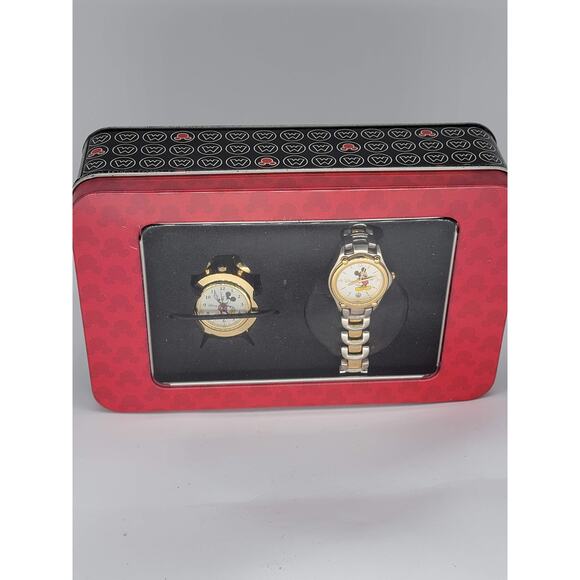 Vintage Disney Mickey Mouse Miniature Alarm Clock Style And MICKEY Watch MU0318 main image 8